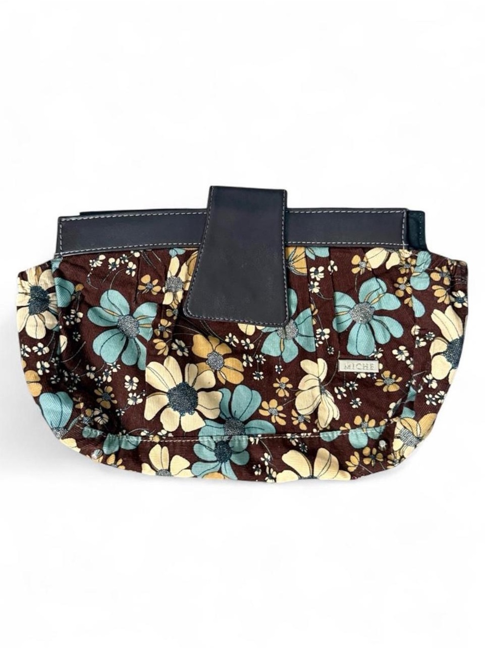 Miche Brown Floral Corduroy Clutch